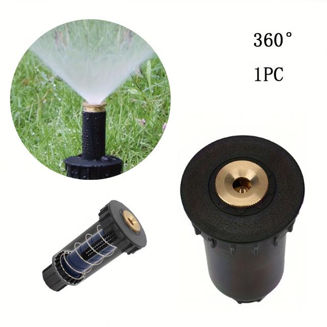 TEMU เครื่องพ่นน้ำอัตโนมัติ 90/180/360 องศา สำหรับการรดน้ำในสวน หัวฉีดน้ำสปริงเกิลสำหรับรดน้ำในสวนหญ้า
