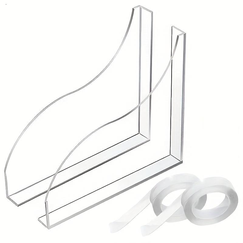 TEMU A Pair Of Bathtub Splash Guards, Transparent Acrylic Basin Water Barrier For Washing Stations And Bathrooms