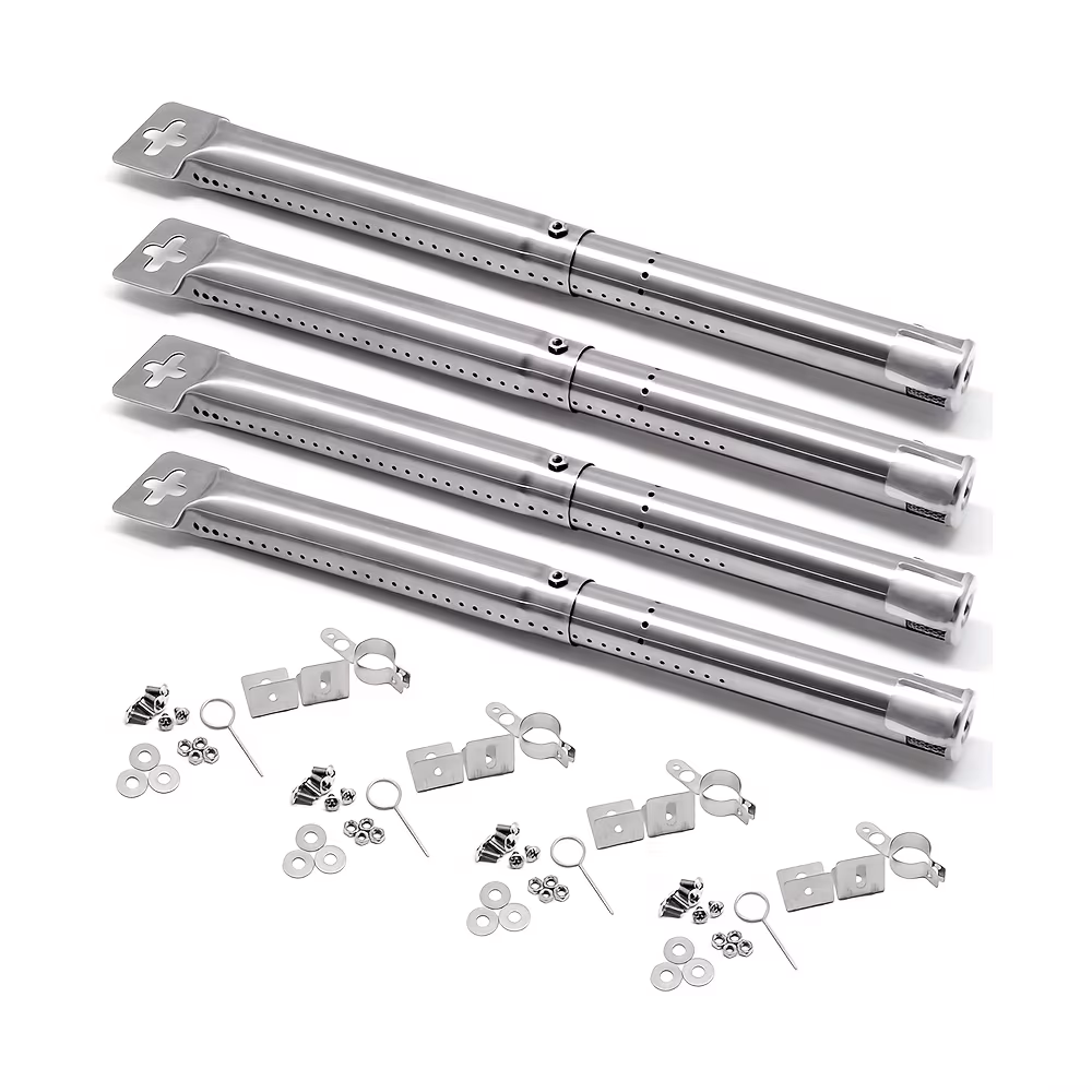 TEMU Replacement Parts For Bbq Grills, Including Universal Adjustable Stainless Steel Burner Tubes And Heat Plates, Compatible With Grill Models