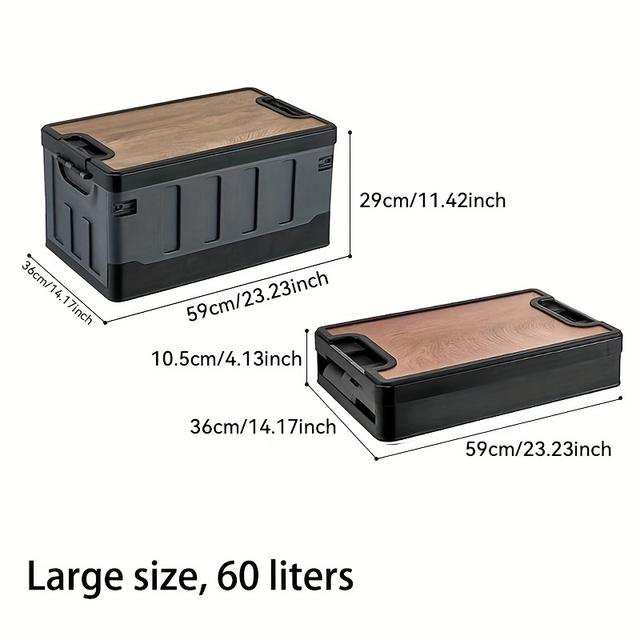 TEMU Stor hopfällbar förvaringslåda för bilbagage, utomhus camping förvaringslåda, hushålls förvaringslåda vattentät och anti-korrosion