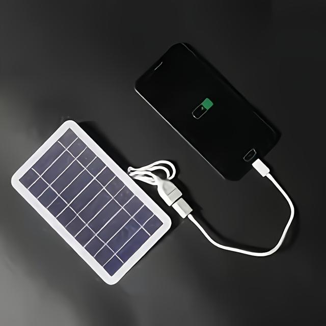 TEMU 1 Tragbares Solarpanel - USB-Ladegerät für Camping, Reisen und Notfälle, für Taschenlampen und Ventilatoren
