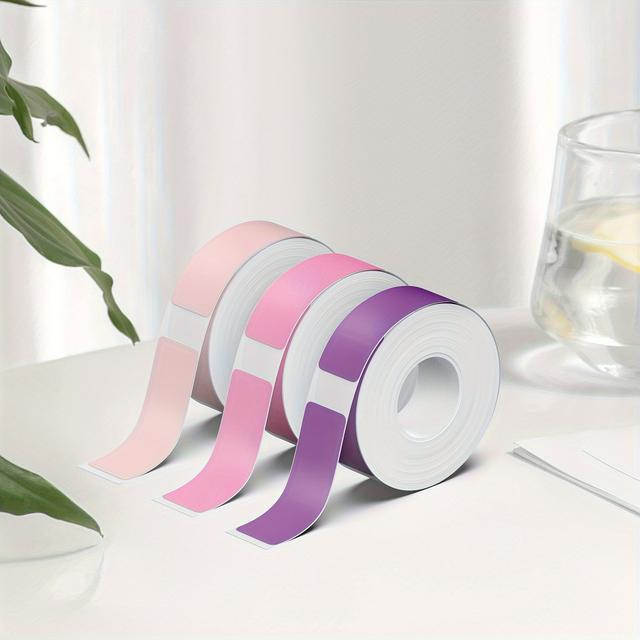 TEMU Genuine P31s Label , Paper, Self-adhesive Label Refill For Home/office, 14x40mm(0.55"x1.57"), Compatible With P31s Label Maker, 540 Labels/3 Roll, Purple/rose/pink