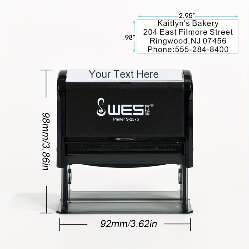 TEMU Custom Self-inking Stamp, Abs Material, With Of Text Personalization, Clear Impressions, Multiple Size Options, For Office, School, And Mail Supplies