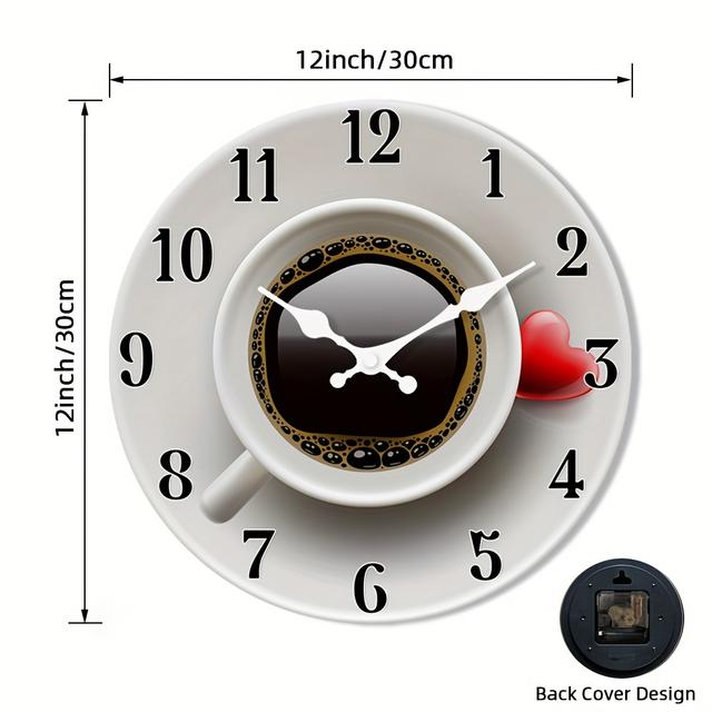 TEMU Chic 10/12" Wooden Wall Clock - Non-ticking, Easy-to-read For Living Room, Kitchen, Bedroom & Office Decor (battery Not Included), Small Wall Clock For Living Room