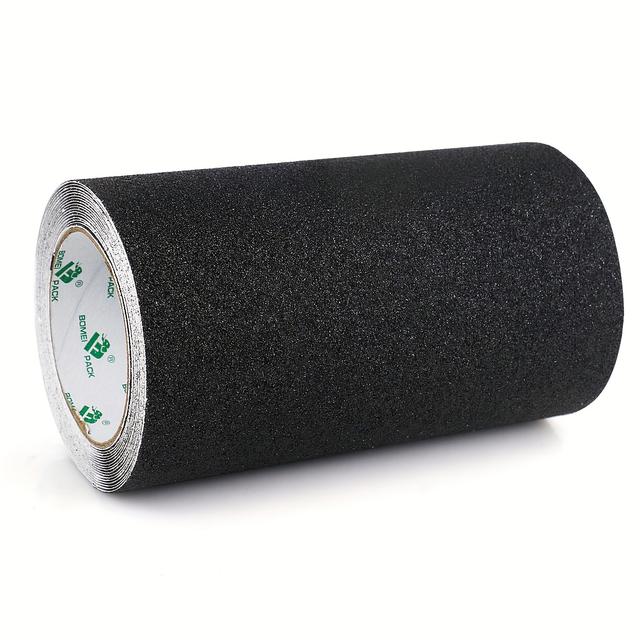 TEMU شريط مضاد للانزلاق أسود عالي التحمل من PACK، 200 مم × 5 م - قبضة مقاومة للماء للسلالم، الحمامات، حمامات السباحة والمكاتب