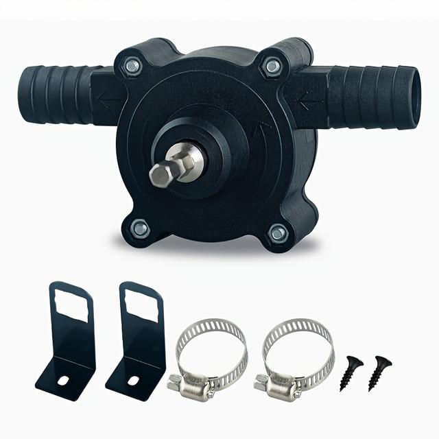 TEMU 1pc Portable Handheld Drill Pump - No Batteries Needed, Compatible With Any Electric Drill Rig, Universal European & For Water Gas Transfer, & Drilling Applications