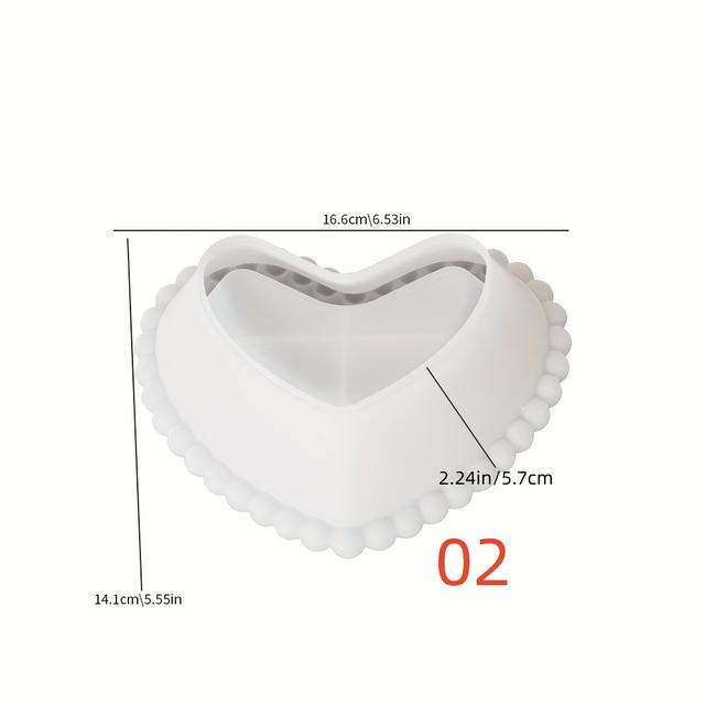 TEMU Polka Dot Love Heart Silicone Mold Aromatherapy Plaster Tray Jewelry Storage Drip Casting Mold