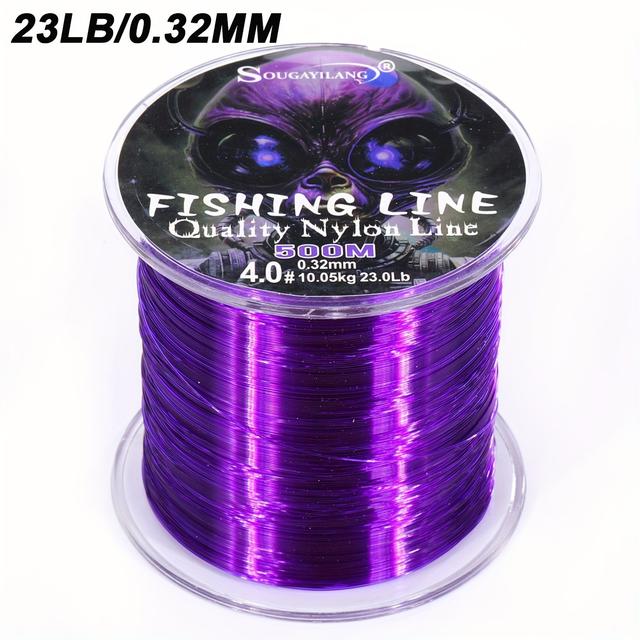 TEMU Sougayilang Fishing Line 500 Meters/547 Yards Nylon Fishing -38 Abrasion-resistant Nylon Single Weave Line For Fishing Supplies Handmade Holiday Decoration Line