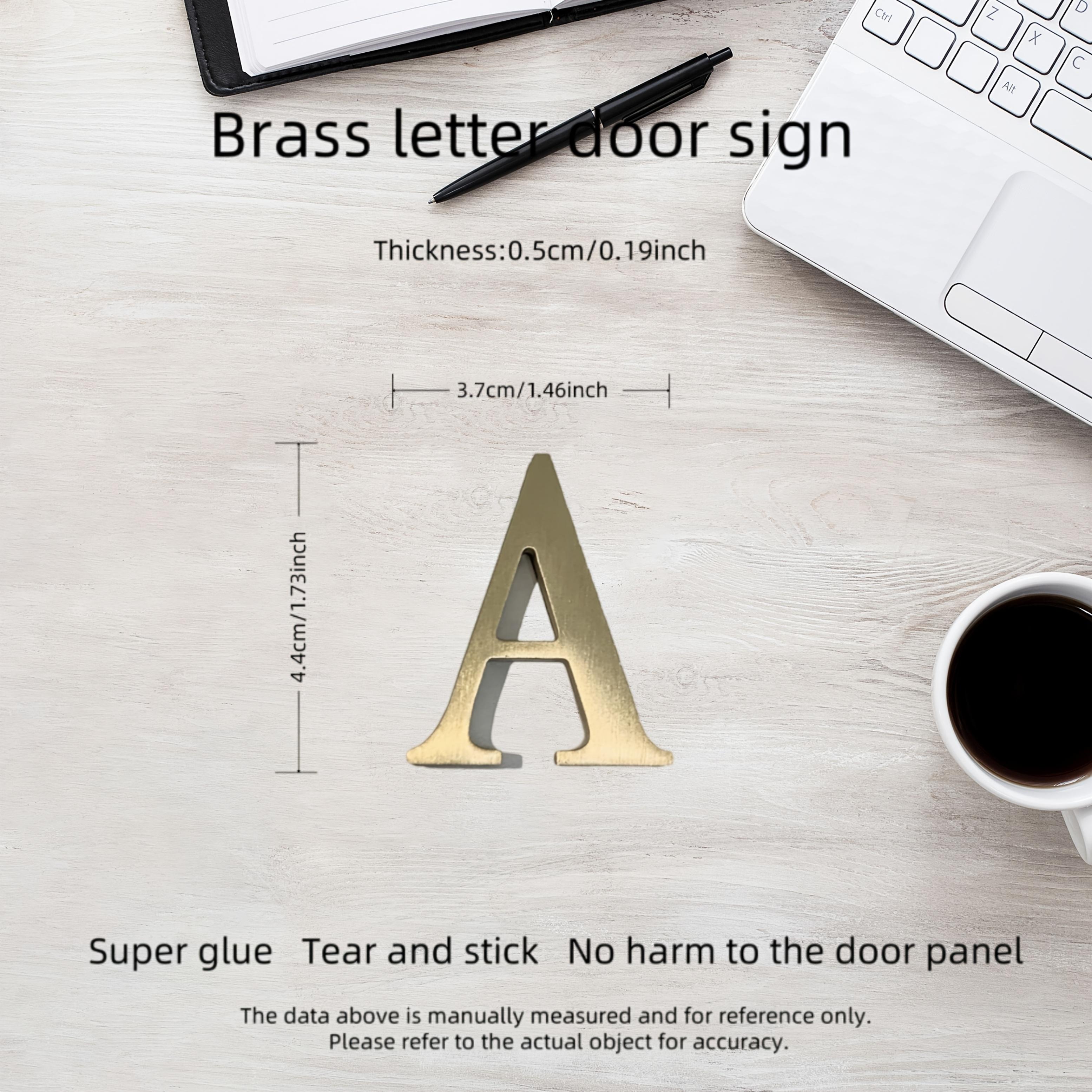 TEMU Solid Brass English Letters, Precise Engraving, First-class Quality, Strong Three-dimensional Effect