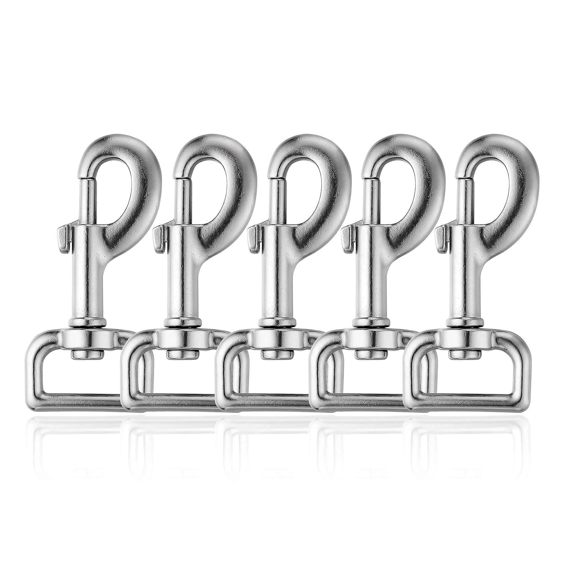 TEMU 10 Pack Heavy-duty Industrial Swivel Snap Hooks - 360° Rotating Metal Clips For Dog Leashes, Bags, Ropes & Luggage - Secure Multi-directional Attachment, Durable Metal Construction