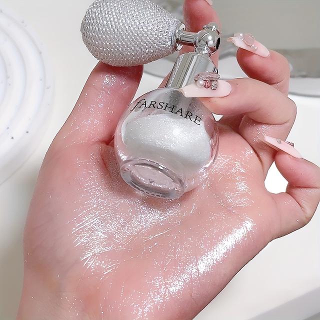 TEMU Farshare Huaxueer Highlighter Patting Powder, Ultra-sparkling High-gloss Glitter, Used For Body Highlighting And For Shimmer To Clothes And Hair