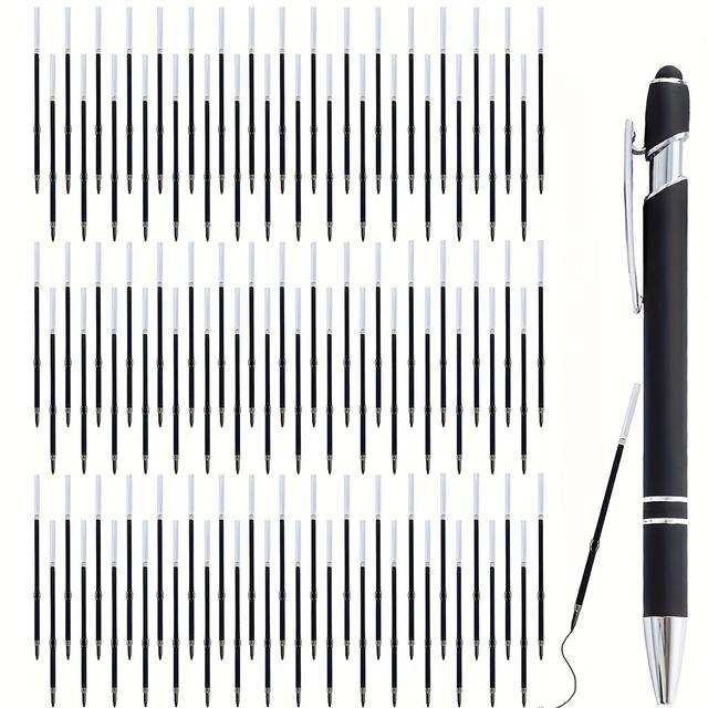 TEMU 103pcs Of 2-in-1 Retractable Ballpoint Pen Refills - 3.85 Inches / 9.8 Cm Pen Refills - Refills - Black Pen Refills