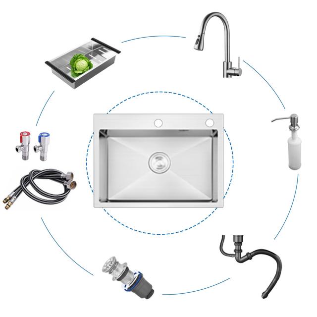 TEMU Eine Vielzahl von Spülen, einschließlich Edelstahlspüle, Handgefertigte Spüle, Spüle mit drehbarer und verlängerbarer Armatur, Spüle mit Abflusskorb und Seifenspender, Küchenspüle und Bar-Spüle.