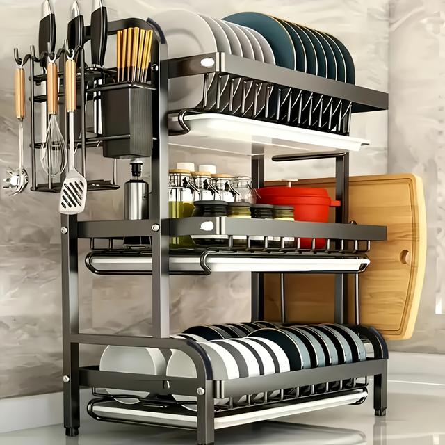 TEMU Dish Rack, Plate Rack, Bowls And Plates