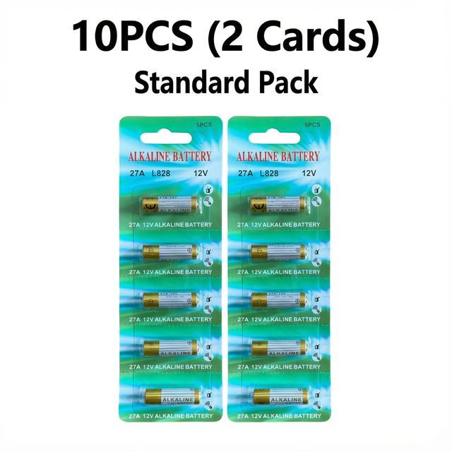 TEMU Balení 10 ks (2 karty) A27 12V alkalická baterie (27A//GP27A/L828), pro klíčenku a bezdrátový zvonkový reproduktor