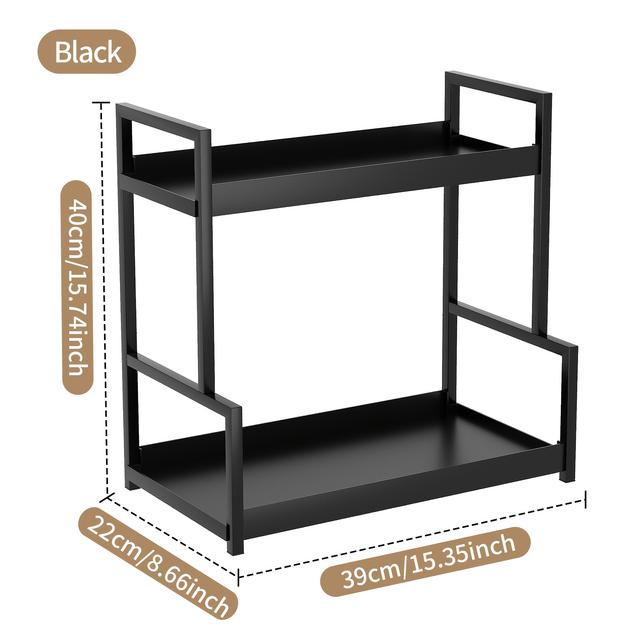 TEMU 1pc Bathroom Practical Shelf,2-tier Skincare Organizer Rack,cosmetic Rack,toiletries Rack,metal Plastic Storage Rack,countertop Organizer Rack,bathroom Storage, Shelves