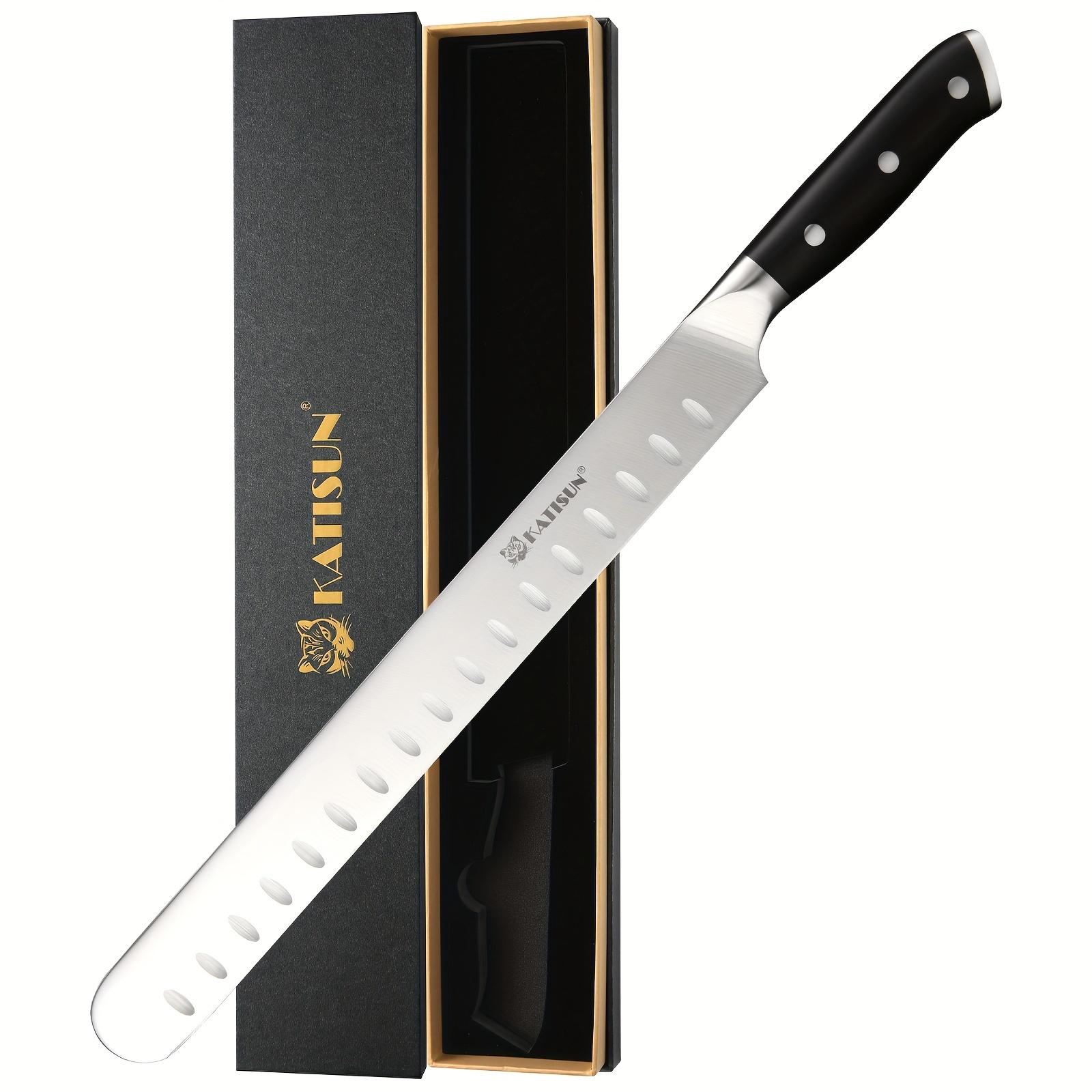 TEMU Brisket Skärkniv med Knivslida, 12 Tum Ultra Skarp Premium Skärkniv för Skärning av , Kött, Frukt och Grönsaker, - och Nyårs Kökspresenter
