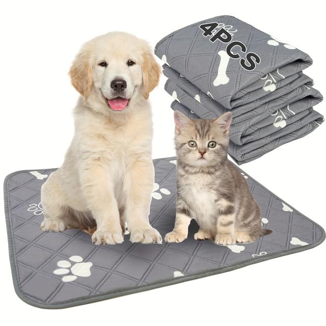 TEMU Pack Of 4 Dog Training Pads, Car Seat Covers For Dogs, Puppy Playpen Mats, Floor Dog Mats, And Large Dog Pee Pads