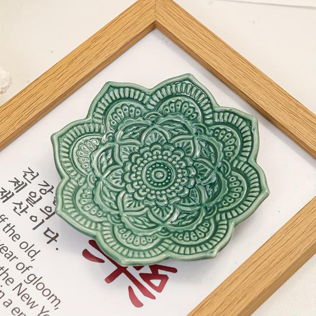 TEMU An Exquisite Mandala Jewelry Tray With Delicate , Suitable For Earrings, Necklaces, Bracelets, Home Decor, And Holiday Gifts, Jewelry Trays