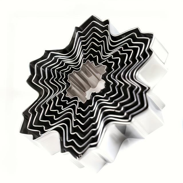 TEMU Holiday Stainless Steel Snowflake Cookie Cutters - Festive Baking