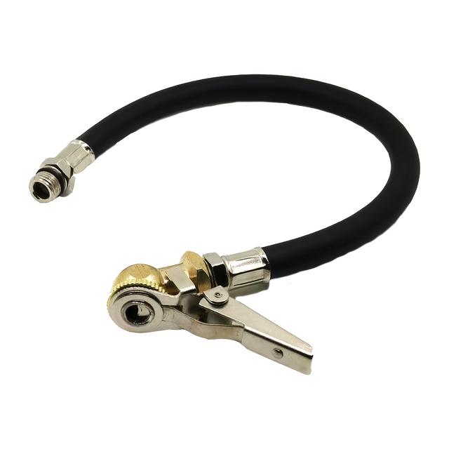 TEMU Gumiabroncs-felfújó tömlőadapter zárolható légcsappal és gumitömlővel gyors csatlakozáshoz, Schrader- szelep adapter, Tartós és rugalmas könnyű gumiabroncs felfújásért