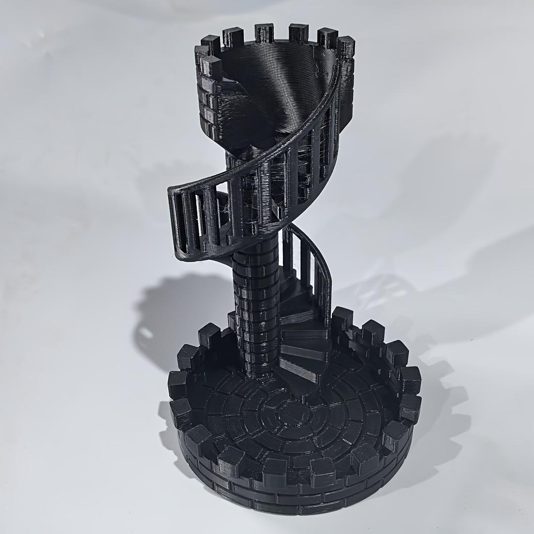 TEMU Retro Dnd Dice Tower Castle And Tray For Rpg Tabletop Games, Gaming Gift Halloween Christmas Gift