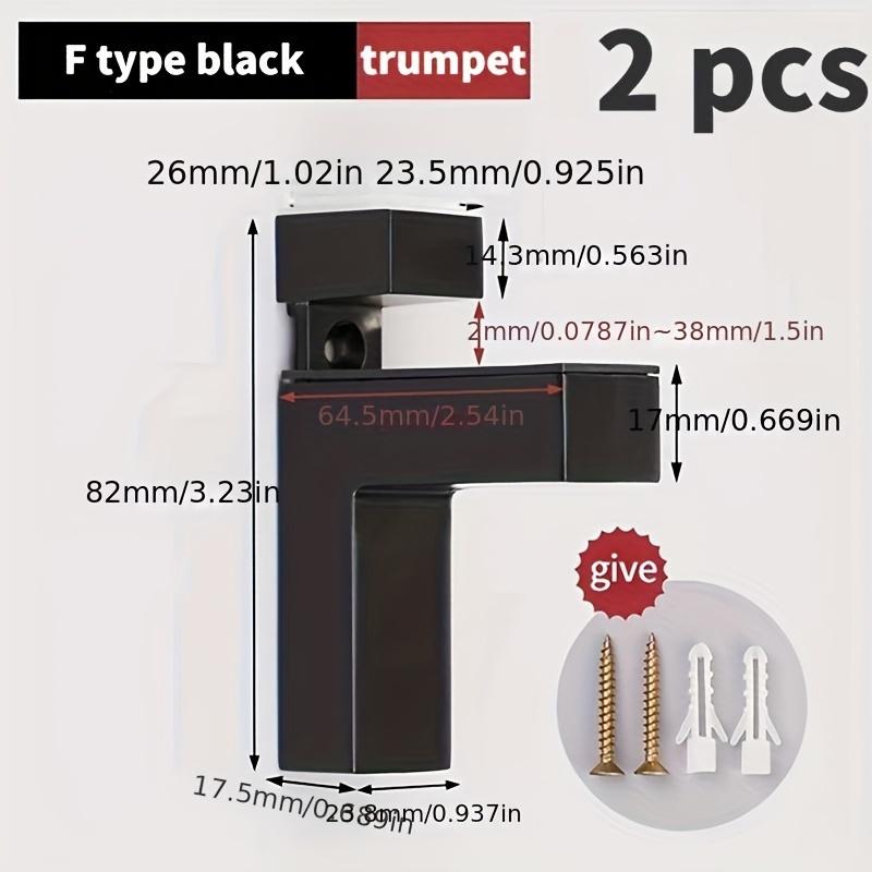 TEMU 2pcs Multi-functional Adjustable Thickened F-shaped Glass Brackets, Bathroom Shelves, Thickened Adjustable Figure-of- Brackets