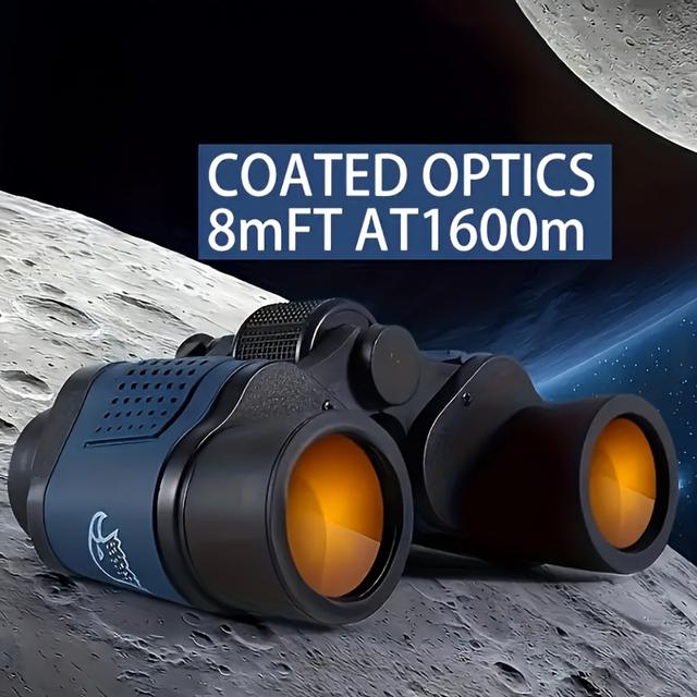 TEMU 60x60 Fernglas mit Visier, Hochvergrößerndes HD-Rotfolien-Professionelles Tragbares Fernglas für Jagd, Camping Vogelbeobachtung