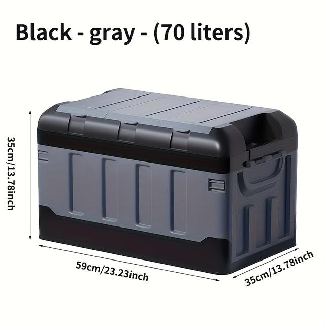 TEMU Large Capacity Foldable Home And Trunk Storage Box, Vehicle Storage Box, Trunk Organizer, Waterproof And Corrosion-
