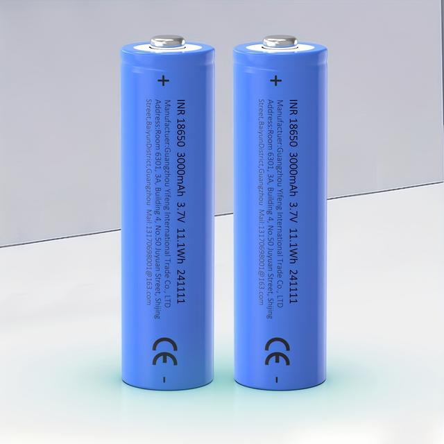 TEMU 3000mah 18650 Battery 3.7v Li-ion Button Top With Usb Rechargeable - For Flashlights, Outdoor Headlamps, Electric Tools (60a Continuous , 9min Fast Charge 0-80%, 1000+ Cycles)