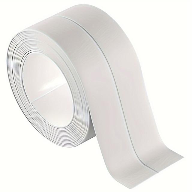 TEMU Bathroom Toilet And Kitchen Sealant Tape | Waterproof, Oil-resistant, And Dirt-proof For Sinks, Window Sills, And Corners, Pvc