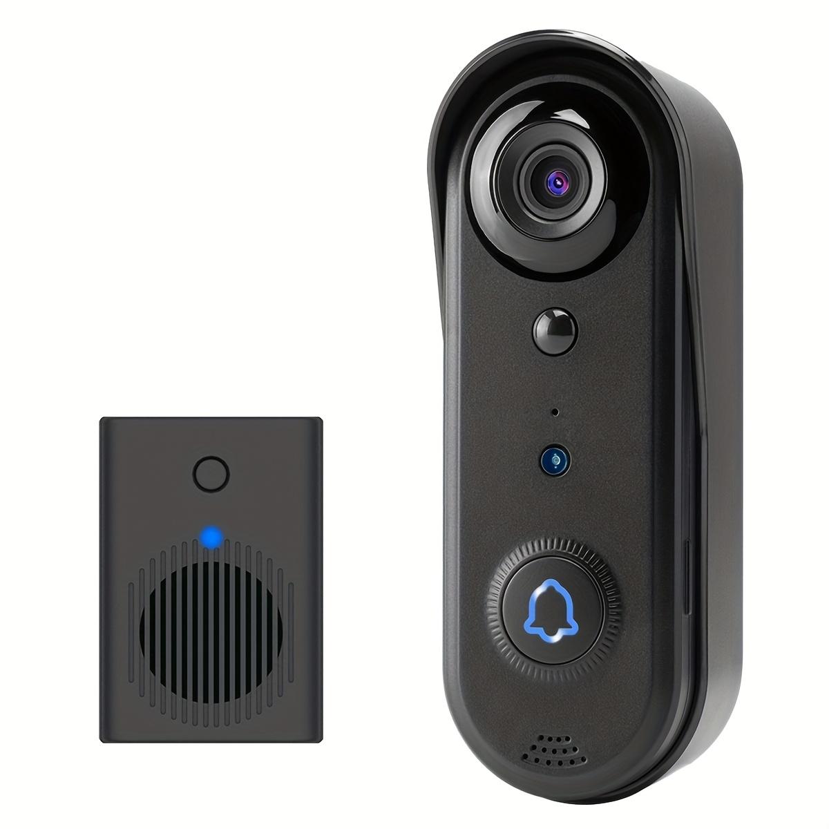 TEMU 2.4ghz Wifi 1080p Video Doorbell Camera Wireless, Wireless Indoor Chime, Audio, Hd Night Vision, , Detection, , Cloud Storage, Easy To Installation
