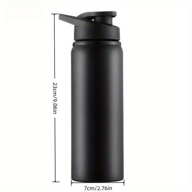 TEMU Draagbare Sportwaterfles met Capaciteit, Eenvoudige Kleur, 304 Rechte Drinkbeker voor Buitenactiviteiten Koud Water 700ml