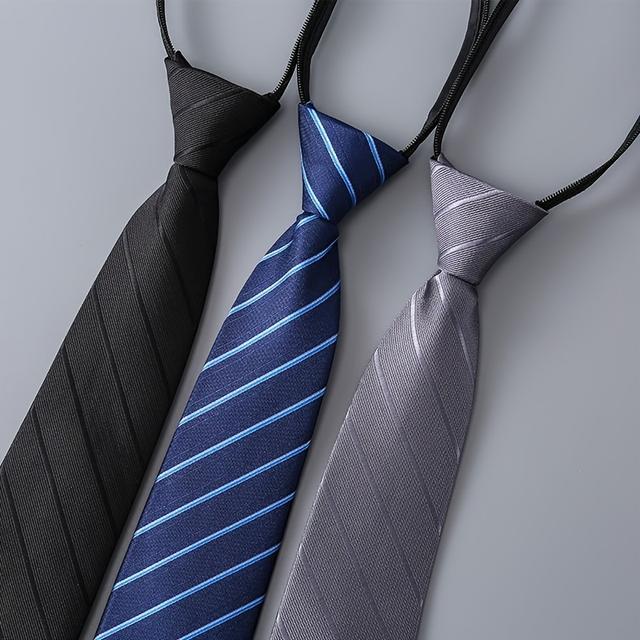 TEMU 3pcs Men's Adjustable Pre-tied Zippers Classic Woven Jacquard Neckties, Satin, Wedding Business Graduation Formal Tie, Suit Accessory, Gift For Men, Valentine's Day, Father's Day, Campus Relate