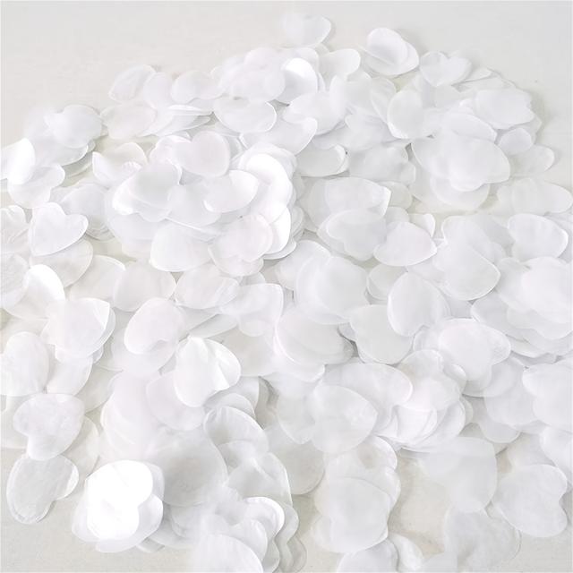 TEMU 200pcs White Tissue Confetti Inch Confetti Paper For Wedding Party Filled Balloon Or Table Decor