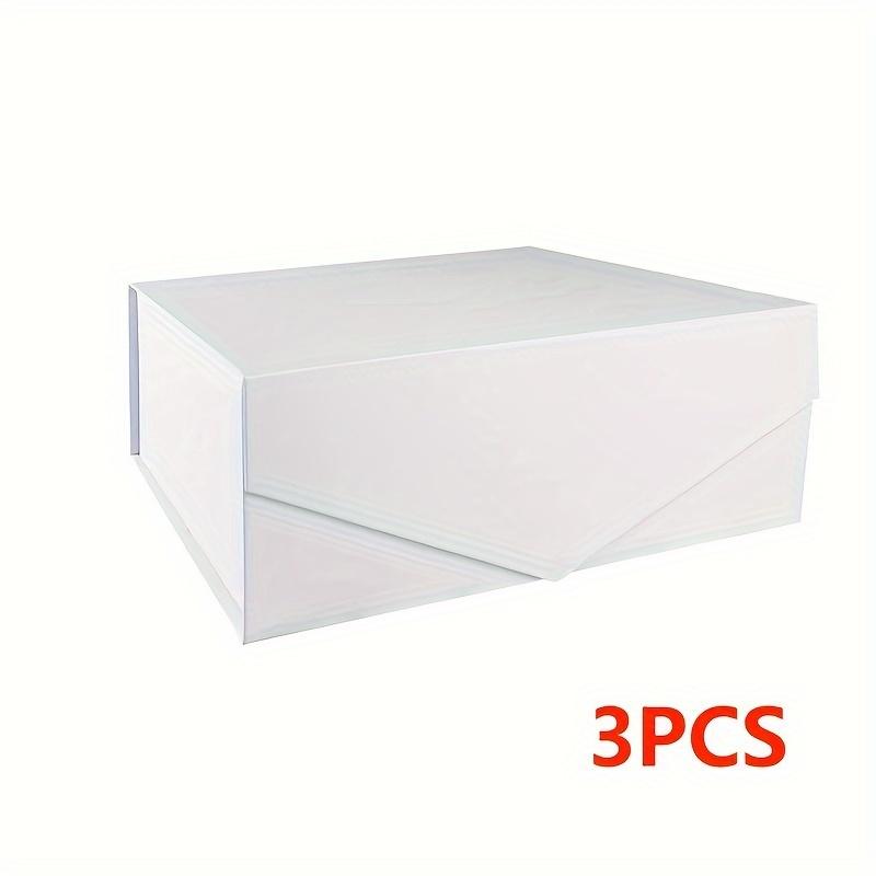 TEMU 3pcs Luxury Magnetic Sealing Gift Box Set White Gift Packaging Large Hard Box Gift Box