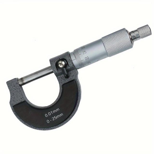 TEMU Outside Spiral Micrometer 0-25mm/ 25-50mm/ 50-75mm/ 75-100mm Accuracy 0.01mm Gauge Vernier Caliper Measuring Tools