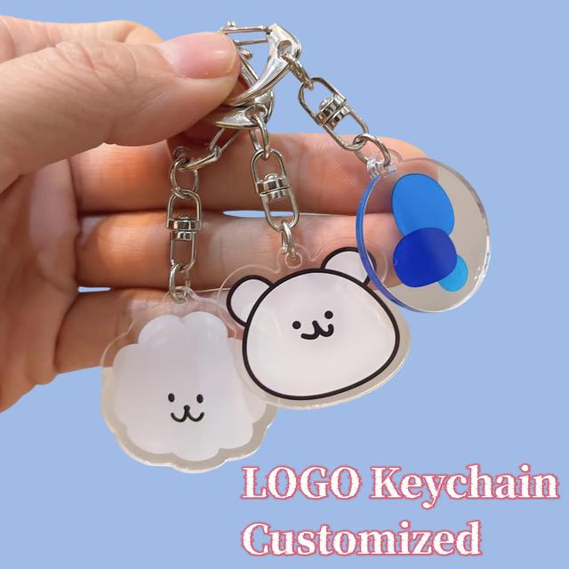 TEMU Custom Acrylic Keychains With Company Logos - Keychains - Custom Acrylic Keychains - Personalized Image Photo Customization - Customization - Diy Customization For -