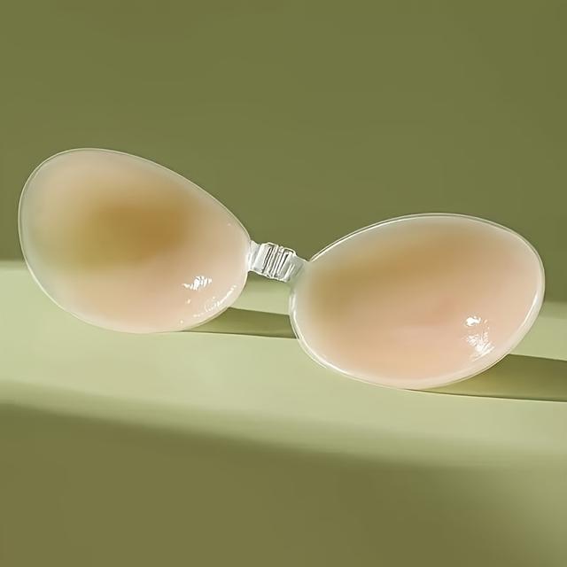TEMU Classic Sexy Big-breasted Anti-sagging Silicone Bra, Without Slipping, Invisible And Seamless Self-adhesive Breast Pads For Wedding Dresses.