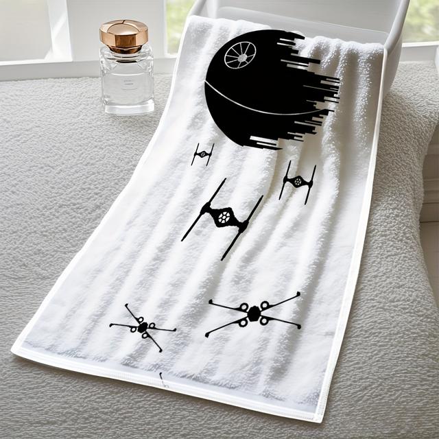TEMU 2pcs, Classic Movie Character Star Wars Comic-themed Exquisite Pattern Bathroom Towels, Suitable For Bathrooms And Kitchens, Modern , Easter Gift, Party Favor