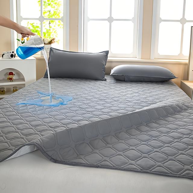 TEMU 1pc Waterproof Mattress Cover With Contemporary , Dirt-resistant, Skin-friendly, Breathable, Washable, Suitable For Bedrooms, Guest Rooms, And Hotels With Double Beds