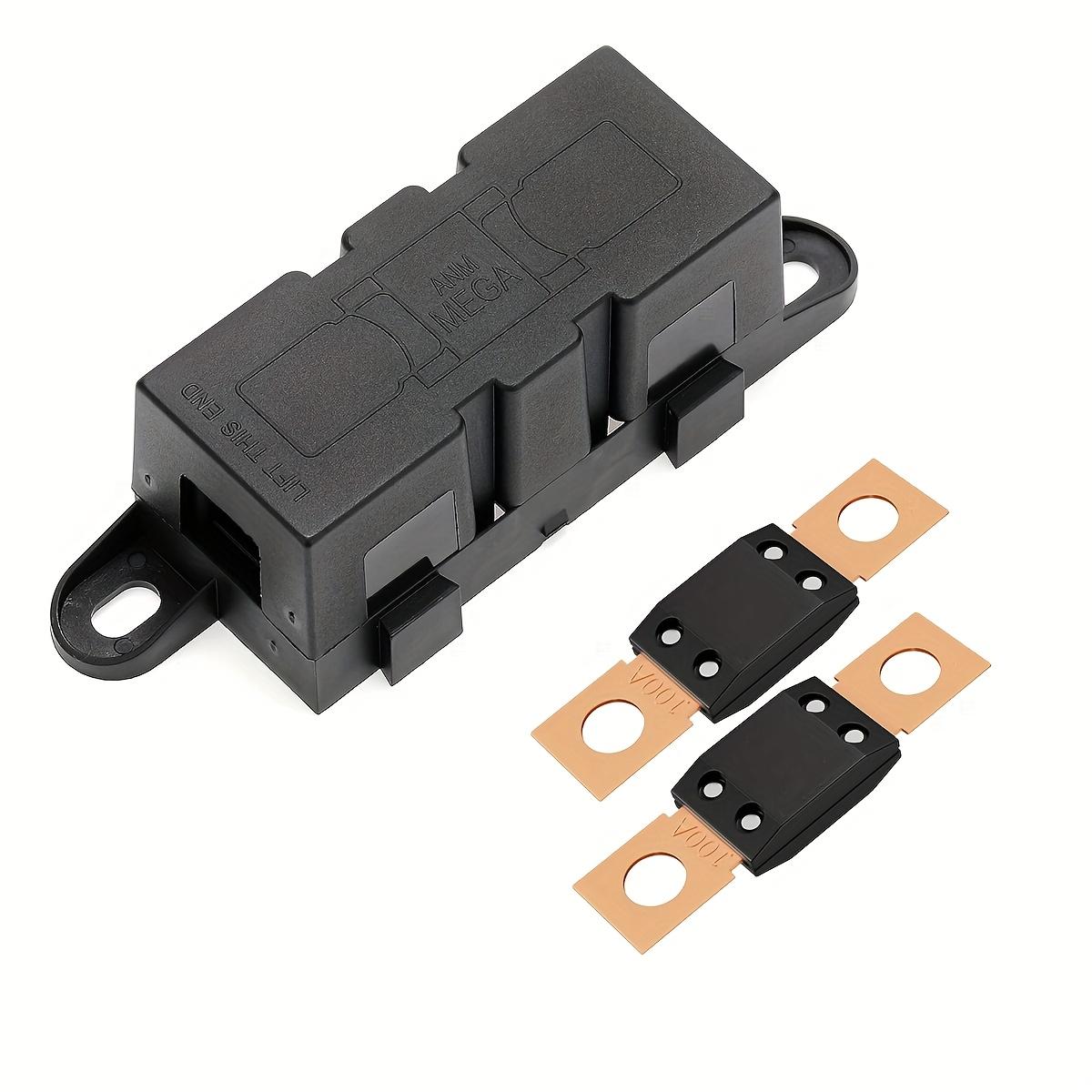 TEMU Mega Car Fuse Holder With 30a-300a Fuse, High-current Bolt-down Fuse Holder For Cars, Trucks, , Buses, Caravans