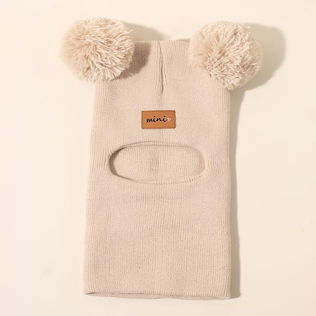 TEMU 1 Stück Kleinkind-Mütze - Weiche, warme Wintermütze mit niedlichen Mausohren, leichte Strick-Stirnbandmütze für Jungen & Mädchen, & braunes Tierdesign