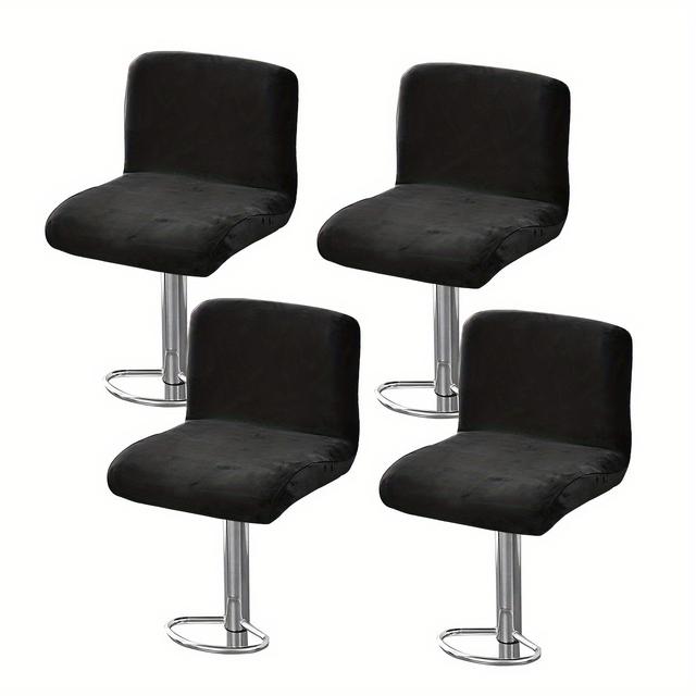 TEMU 4/6 Stück Barhocker-Schonbezüge, Stretch-Stuhlbezug mit niedriger Rückenlehne, Möbelschutzbezug, für Esszimmer, Wohnzimmer, Büro, Bar-