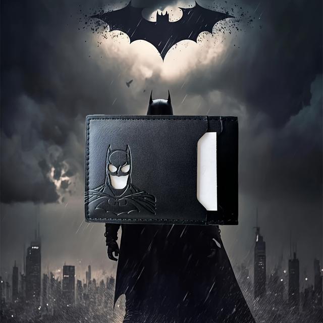TEMU Batman Wallet Card Case Coin Purse, Id Card Holder, 3-tier Batman Hero Featuring Id Wallet, Driver License Holder Best Gifts For Father's Day, Unisex