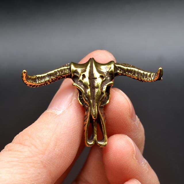 TEMU . Vintage Messing Kupfer 3D Stierkopf mit Schraubverschluss für DIY Kunstleder Basteln, Kunstleder , Hüte und Accessoires Dekoration, Wachsguss, Hutdekoration | Vintage-Stil | Antikes