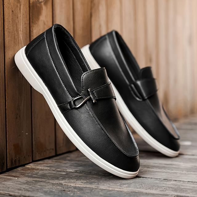 TEMU New Large-size Low-top Men's Versatile Lightweight Slip-on Casual Sports Loafers, Comfortable And Fashionable Flat Shoes For Middle-aged And Elderly Outdoor Walking