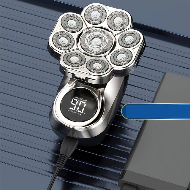 TEMU Upgraded 9d Electric Head Shaver For Bald Men, Head Shaver For Bald Men, Wet/dry Grooming Kit Electric Shaver For Men, Cordless Rechargeable Bald Head Razor For Home & Travel.