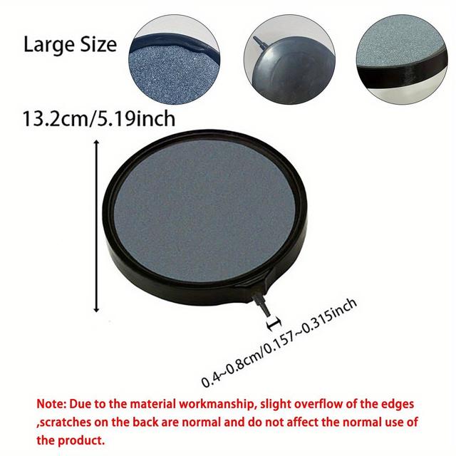 TEMU Akwarium gigantyczny dysk bąbelkowy, wysokotemperaturowy spiekany kamień bąbelkowy, płyta tlenowa do akwarium, specyficzna pompa powietrza do akwarium, dysk bąbelkowy z krawędzią