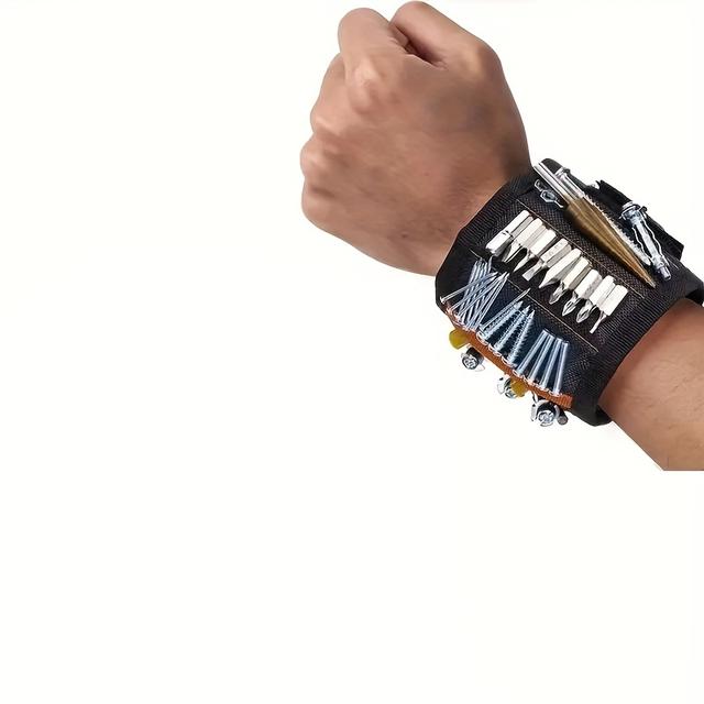 TEMU สายรัดข้อมือแม่เหล็กพลังสูง เหมาะสำหรับจับสกรู ตะปู ดอกสว่าน และเครื่องมืออื่นๆ - ของขวัญคริสต์มาสที่ไม่เหมือนใครสำหรับผู้ชาย เหมาะสำหรับชุดเครื่องมือซ่อมแซม และสำหรับการปรับปรุงบ้าน